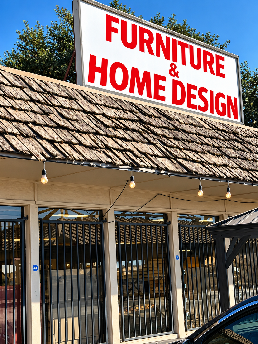 Furniture & Home Design storefront on Mooney Blvd, Visalia
