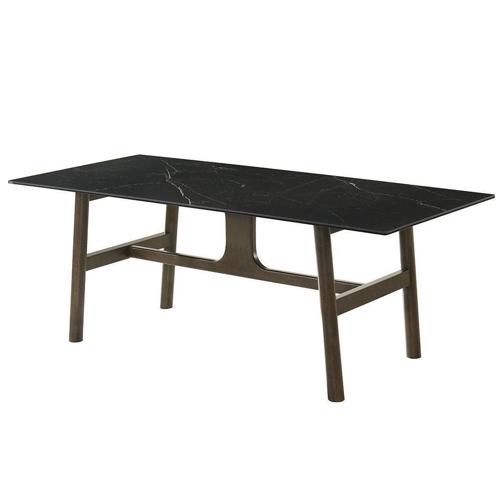 Destin - Dining Table - Sintered Stone & Walnut