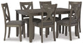 Caitbrook - RECT DRM Table Set (Set of 7) - Gray
