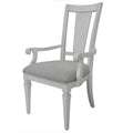 Katia - Arm Chair (Set of 2) - Light Gray Linen & Weathered White