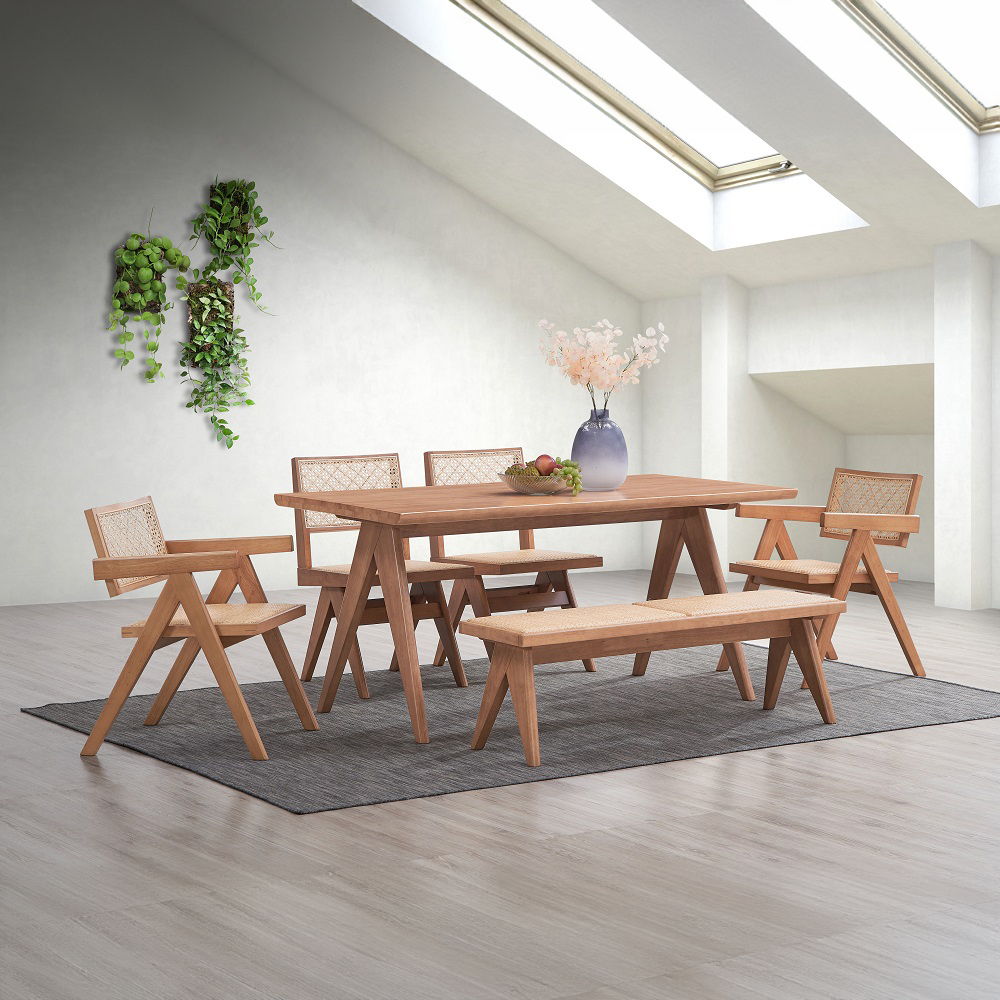 Velentina - Bench - Rattan & Natural