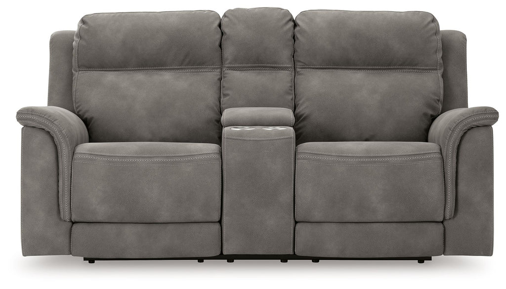 Next-Gen Durapella - Reclining Power Loveseat With Console