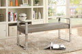 Joshua - Upholstered Benche - Pearl Silver