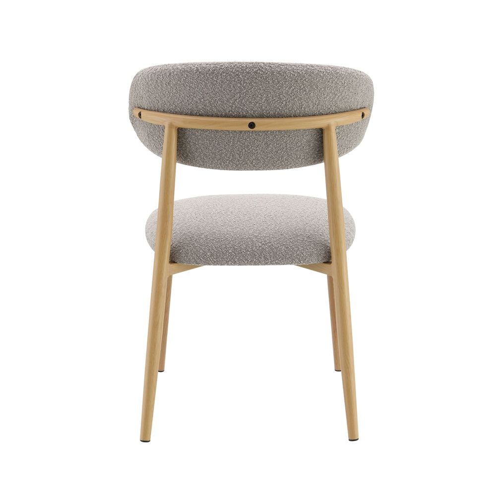 Kacey - Side Chair (Set of 2) - Gray Boucle & Natural