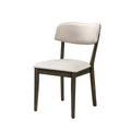 Rex - Open Back Dining Chair (Set of 2) - Walnut Brown / Beige