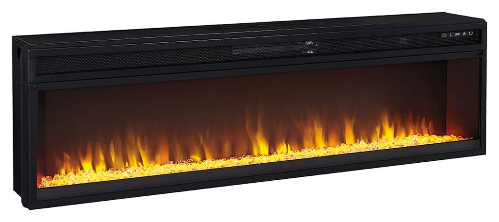 Entertainment Accessories - Wide Fireplace Insert - Black