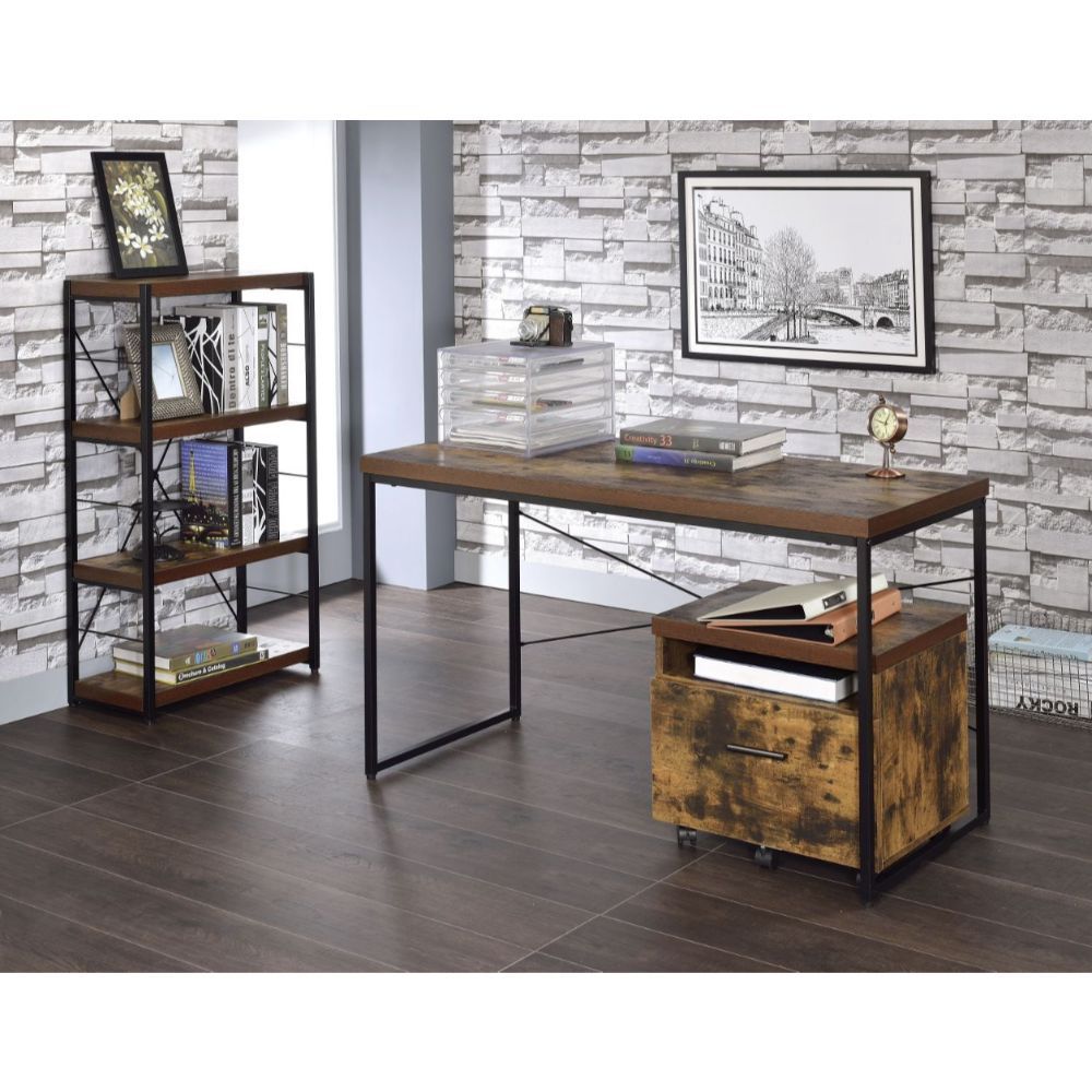 Bob - Writing Desk (Same Ac00906) - Weathered Oak & Black