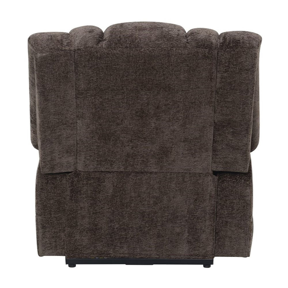 Pacay - Power Recliner With Lift, Heating & Massage - Brown Chenille