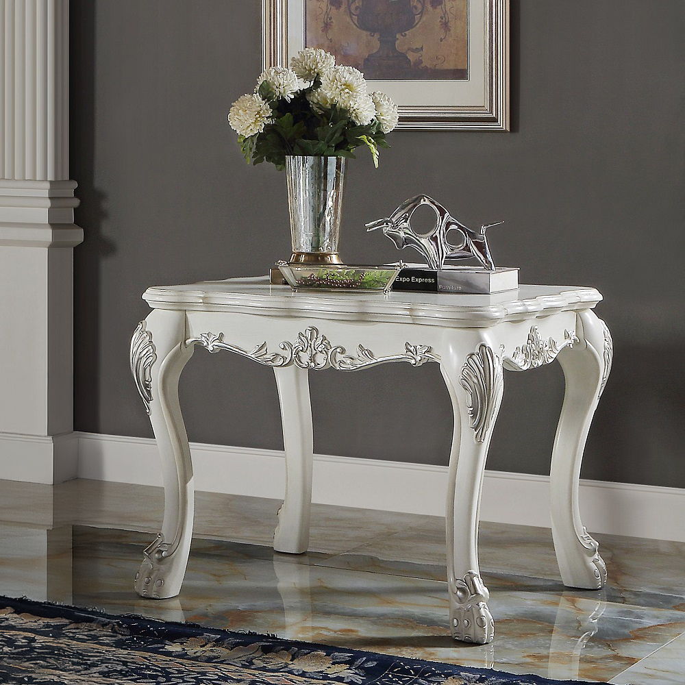 Dresden - End Table - Bone White
