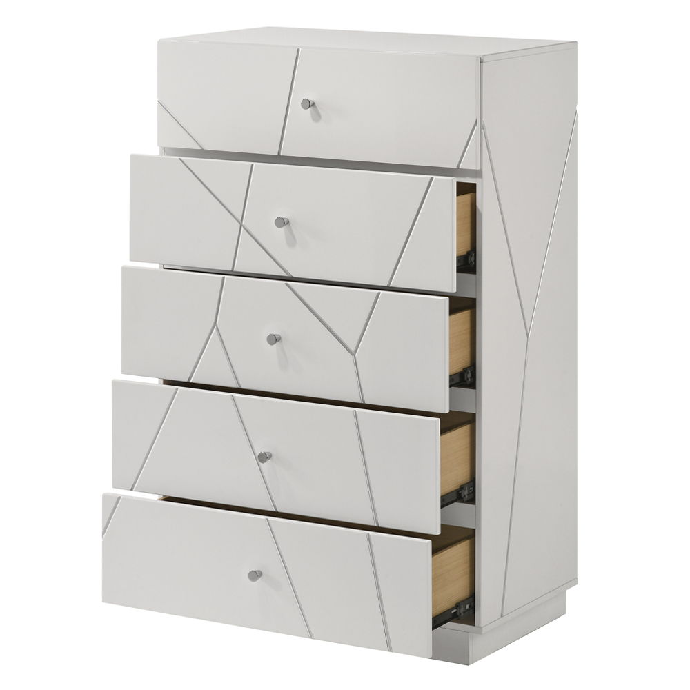 Esther - Chest - White / Silver