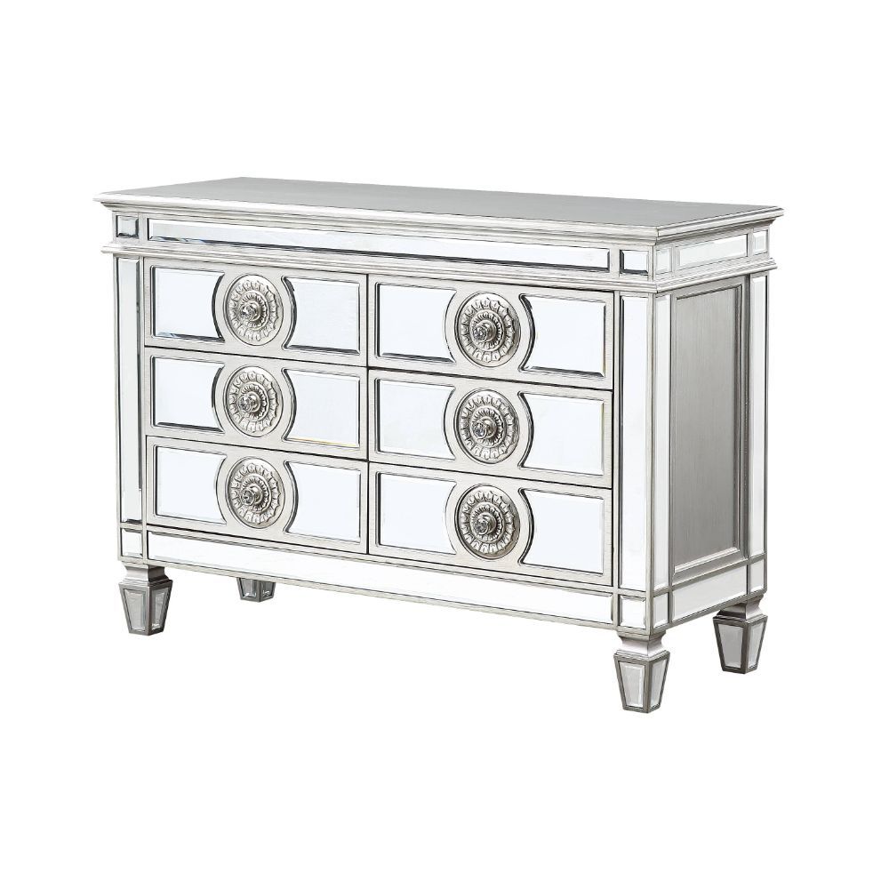 Varian - 34" Server - Mirrored & Antique Platinum