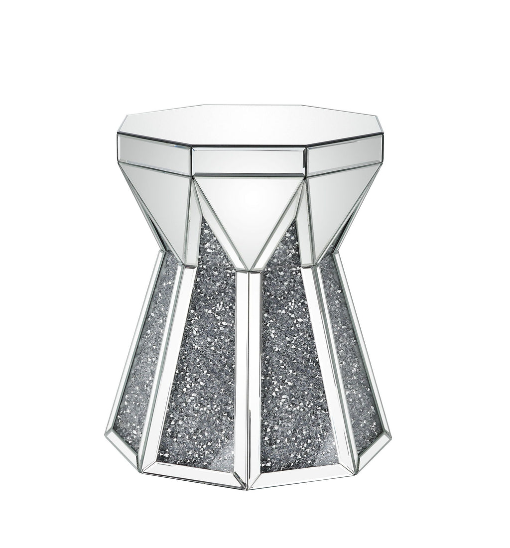 Noralie - End Table - Mirrored & Faux Diamonds