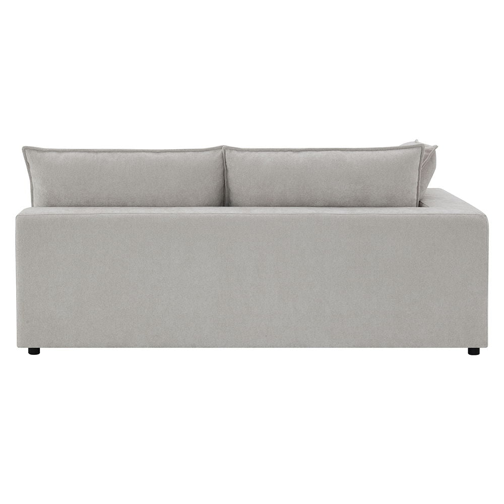 Marisa - Modular Left Facing Loveseat With 2 Pillows - Beige Boucle