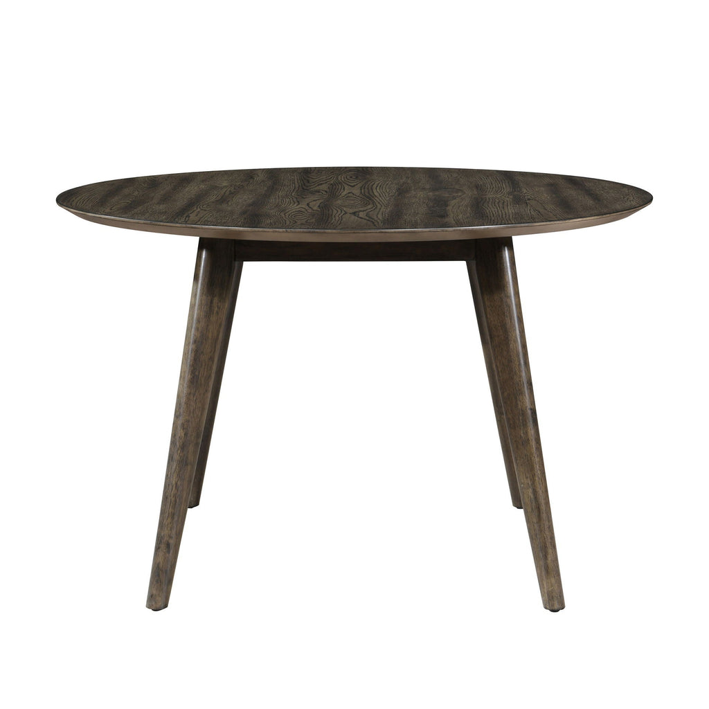Rex - 48" Round Dining Table - Walnut Brown