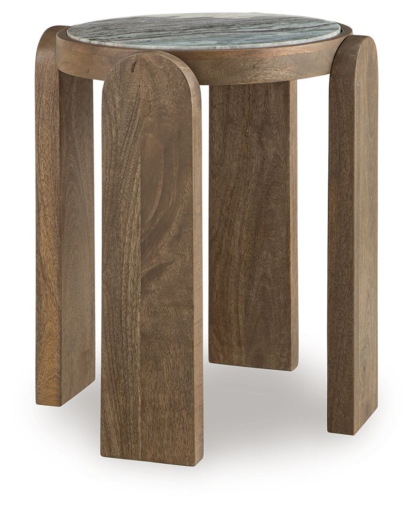 Gavrilley - Accent Table - Gray / White / Brown