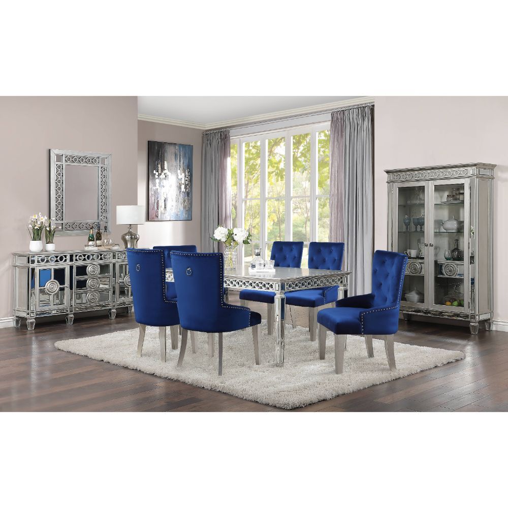 Varian - Dining Table - Mirrored & Antique Platinum