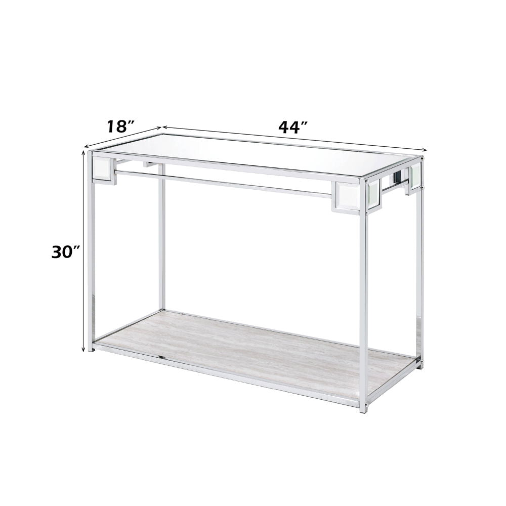 Asbury - Console Table - Mirrored & Chrome