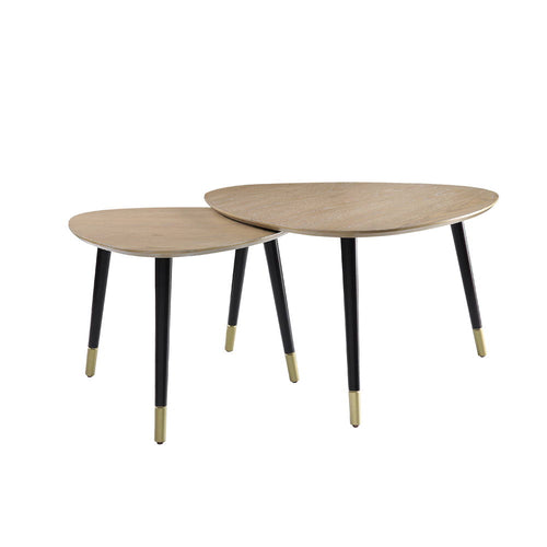 Allison - Nesting Table Set - Natural & Black