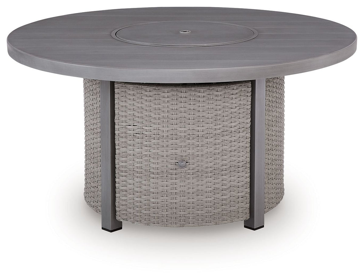 Half Moon Beach - Round Fire Pit Table - Gray