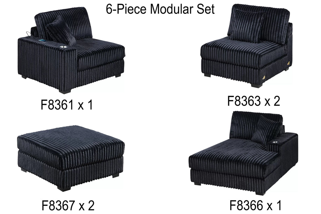 6-Piece Modular Set – Black (193)