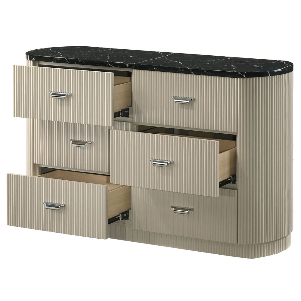 Travonte - Dresser - Gray / Beige