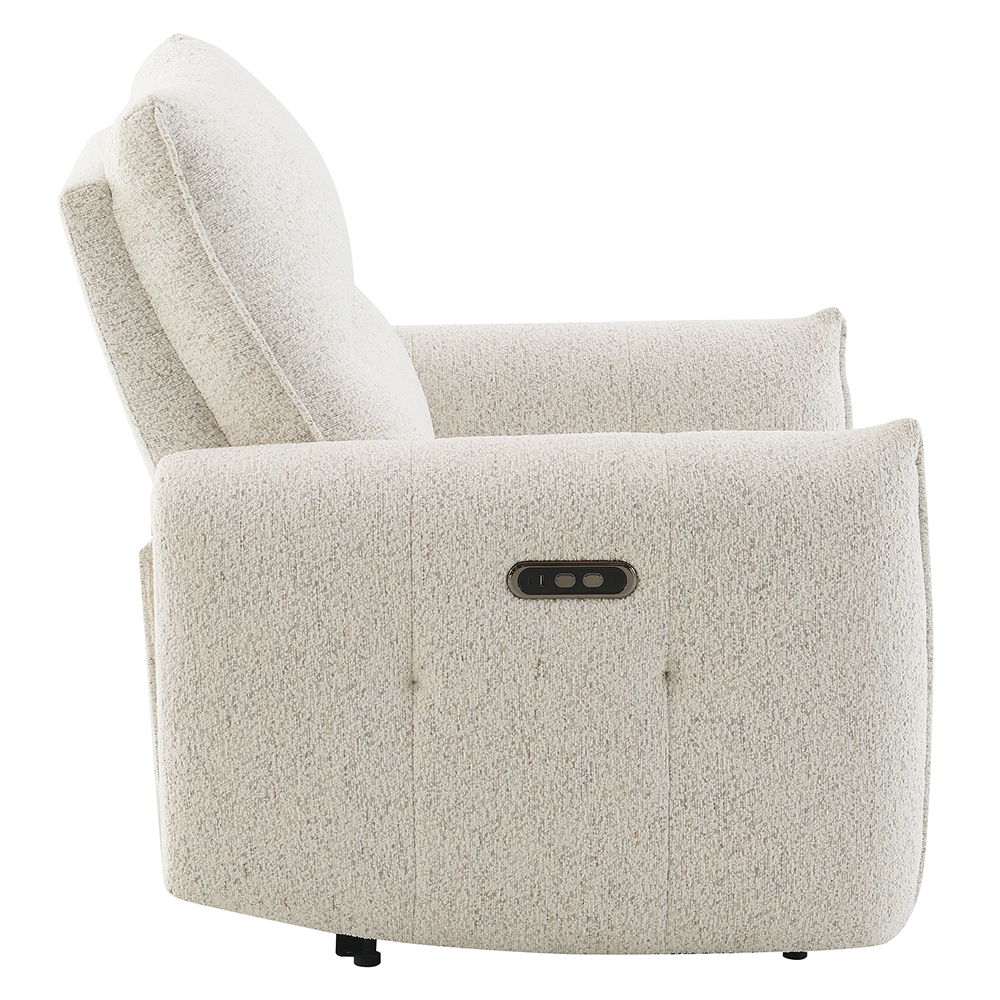 Lalisa - Power Motion Recliner With USB Port - Cream Chenille