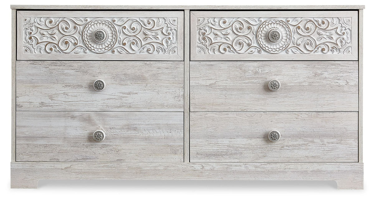 Paxberry - Six Drawer Dresser - Weatherworn - Whitewash