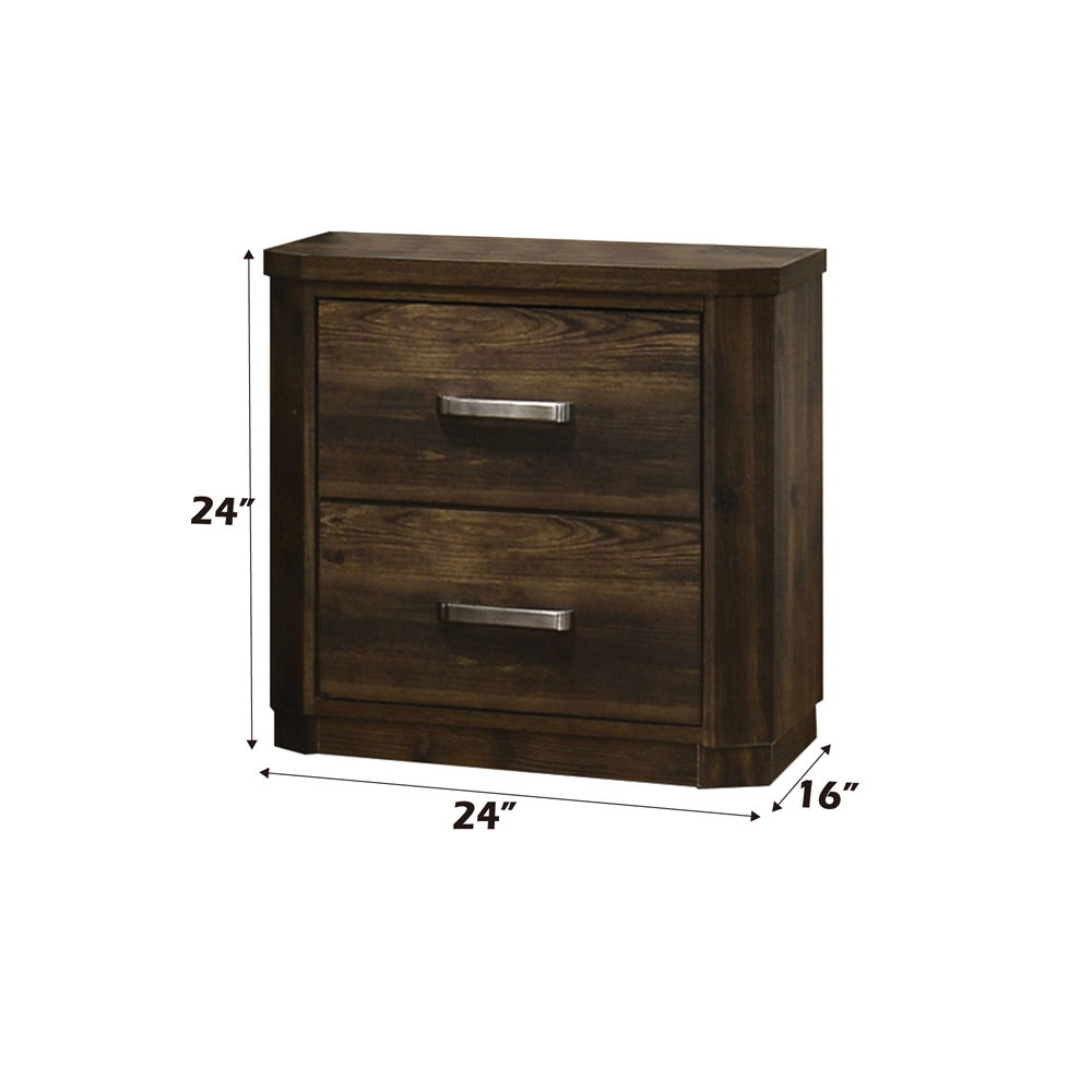 Elettra - Nightstand - Rustic Walnut