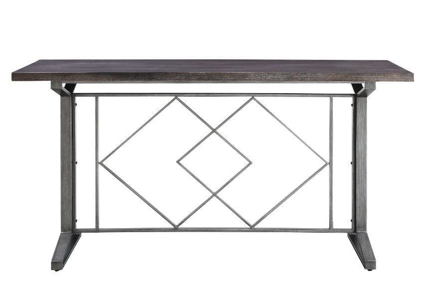 Evangeline - Counter Height Table - Salvaged Brown & Black