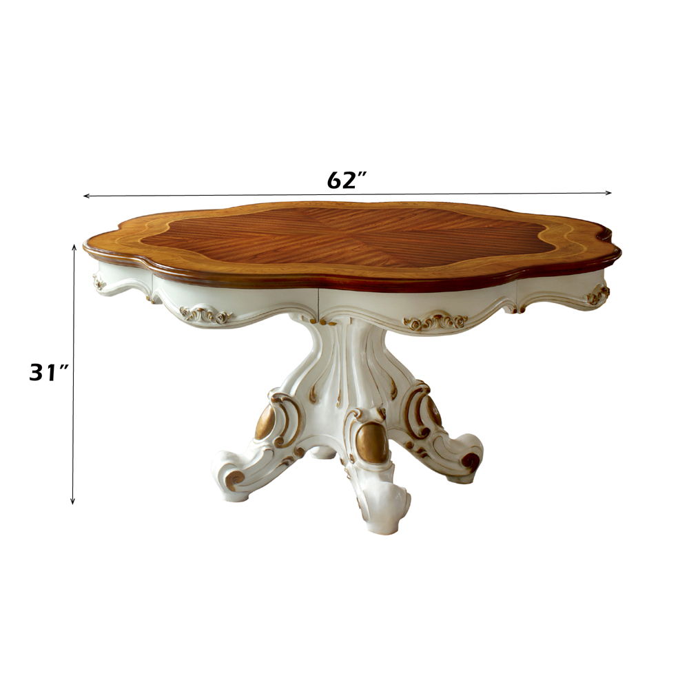 Picardy - Dining Table - Antique Pearl & Cherry Oak