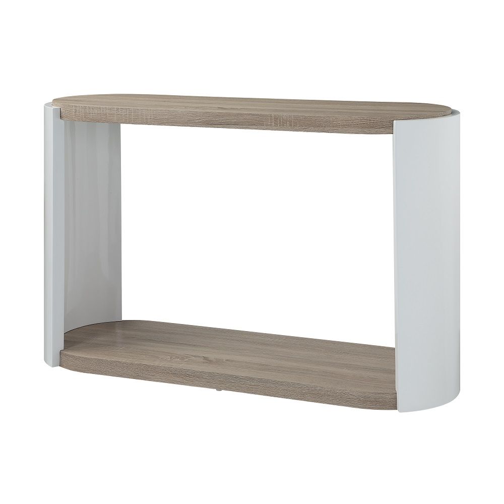 Zoma - Sofa Table - Oak & White High Gloss