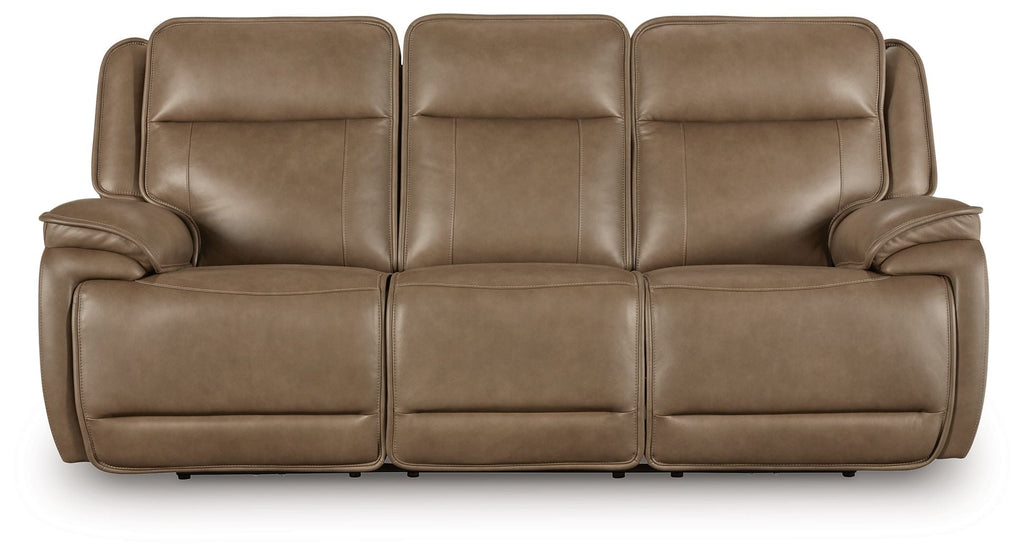 Glencroft - Power Reclining Sofa With Adjustable Headrest - Sahara
