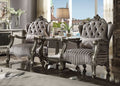 Versailles - 47" Chair With Pillow - Velvet & Antique Platinum