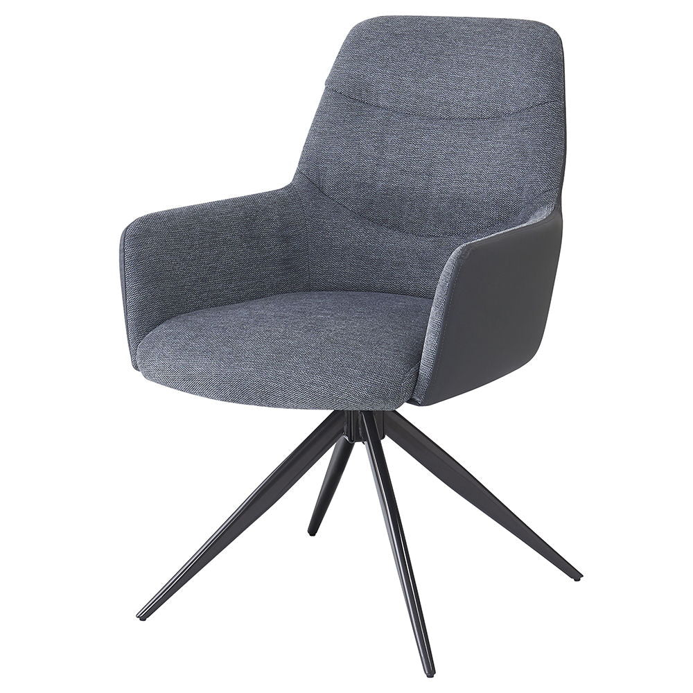Hester - Arm Chair (Set of 2) - Gray Fabric