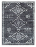 Arloman - 5' x 7' Rug - Black / Cream / Gray