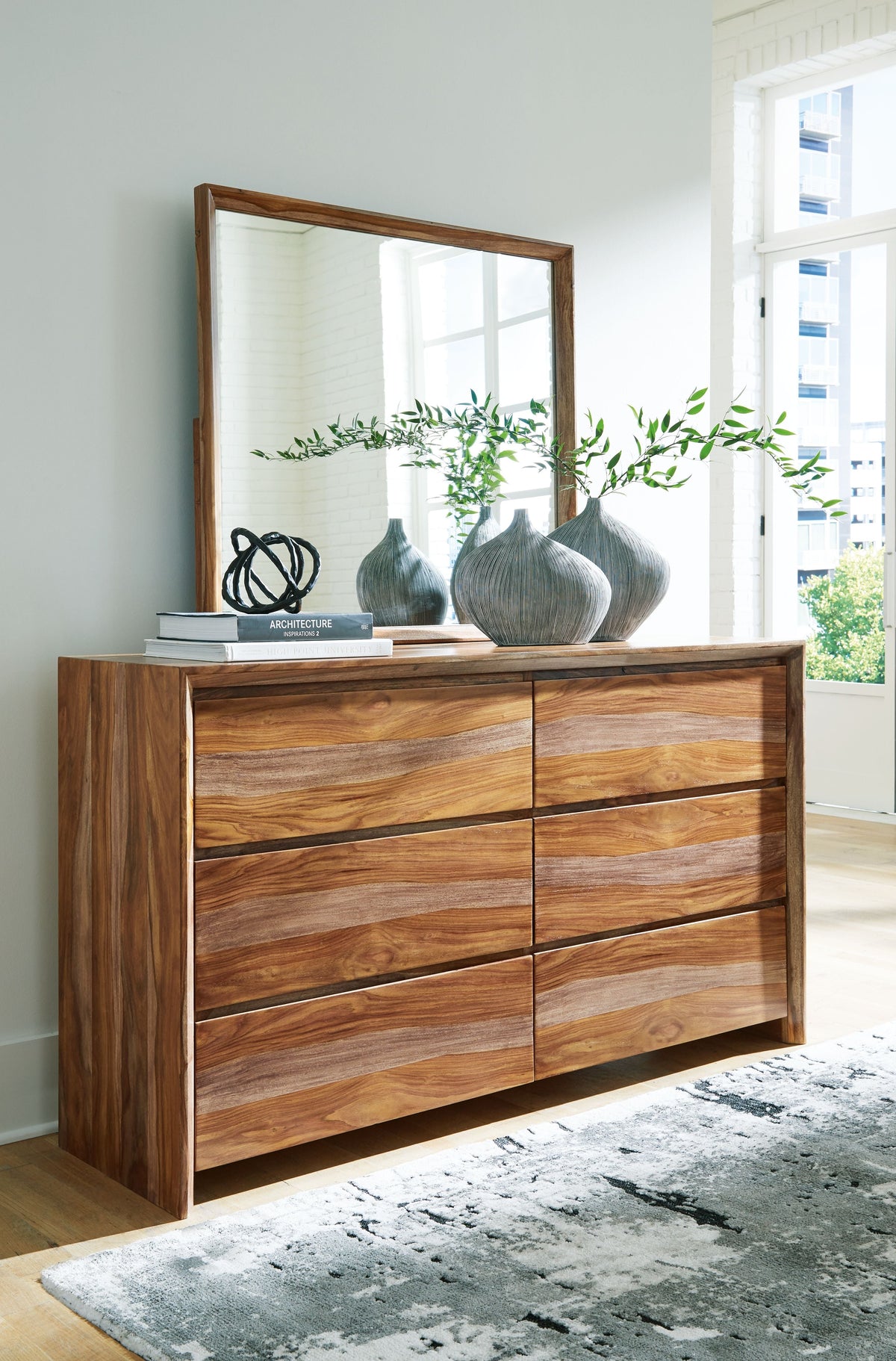 Dressonni - Dresser And Mirror - Brown