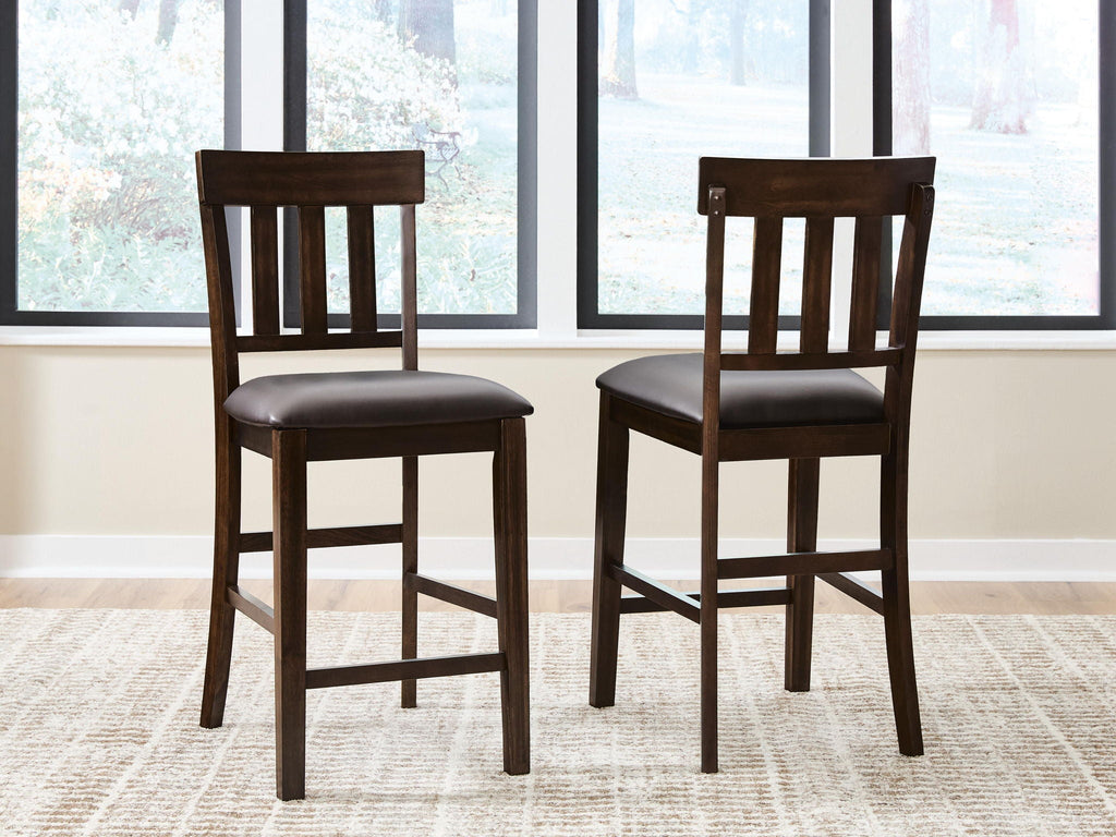 Haddigan - Upholstered Barstool (Set of 2) - Dark Brown