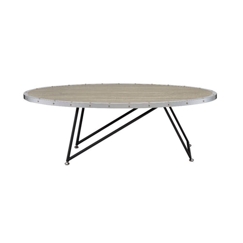 Allis - Coffee Table - Weathered Gray Oak & Metal