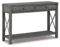 Freedan - Console Sofa Table - Grayish Brown
