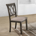 Claudia II - Side Chair (Set of 2) - Beige Fabric & Weathered Gray