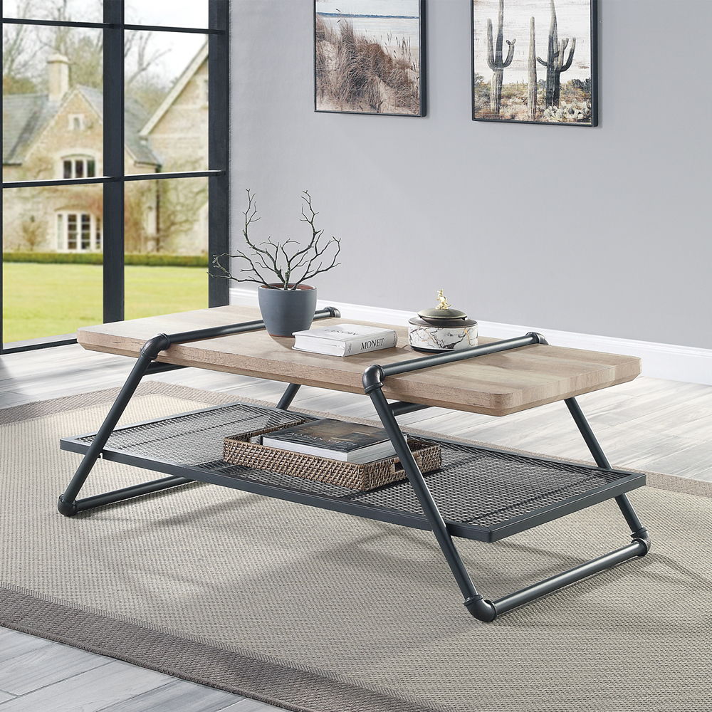 Brantley - Coffee Table - Oak & Sandy Gray