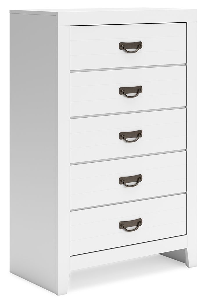 Binterglen - Five Drawer Chest - White