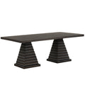Plateau - 78" Rectangle Dining Table - Top & Base - Rustic Espresso