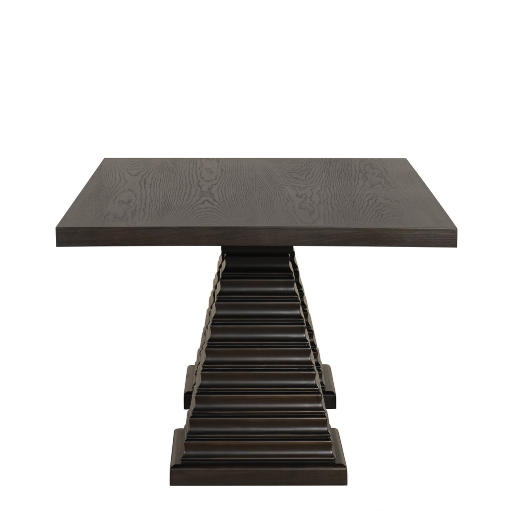 Plateau - 78" Rectangle Dining Table - Top & Base - Rustic Espresso