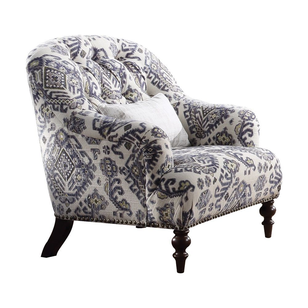 Saira - Chair With Pillow - Pattern Fabric