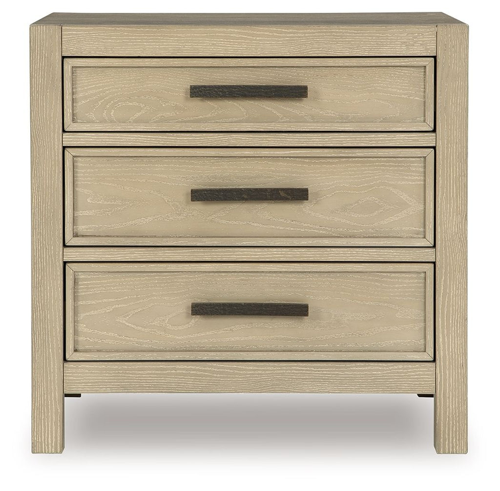 Calmoro - Three Drawer Night Stand - Gray