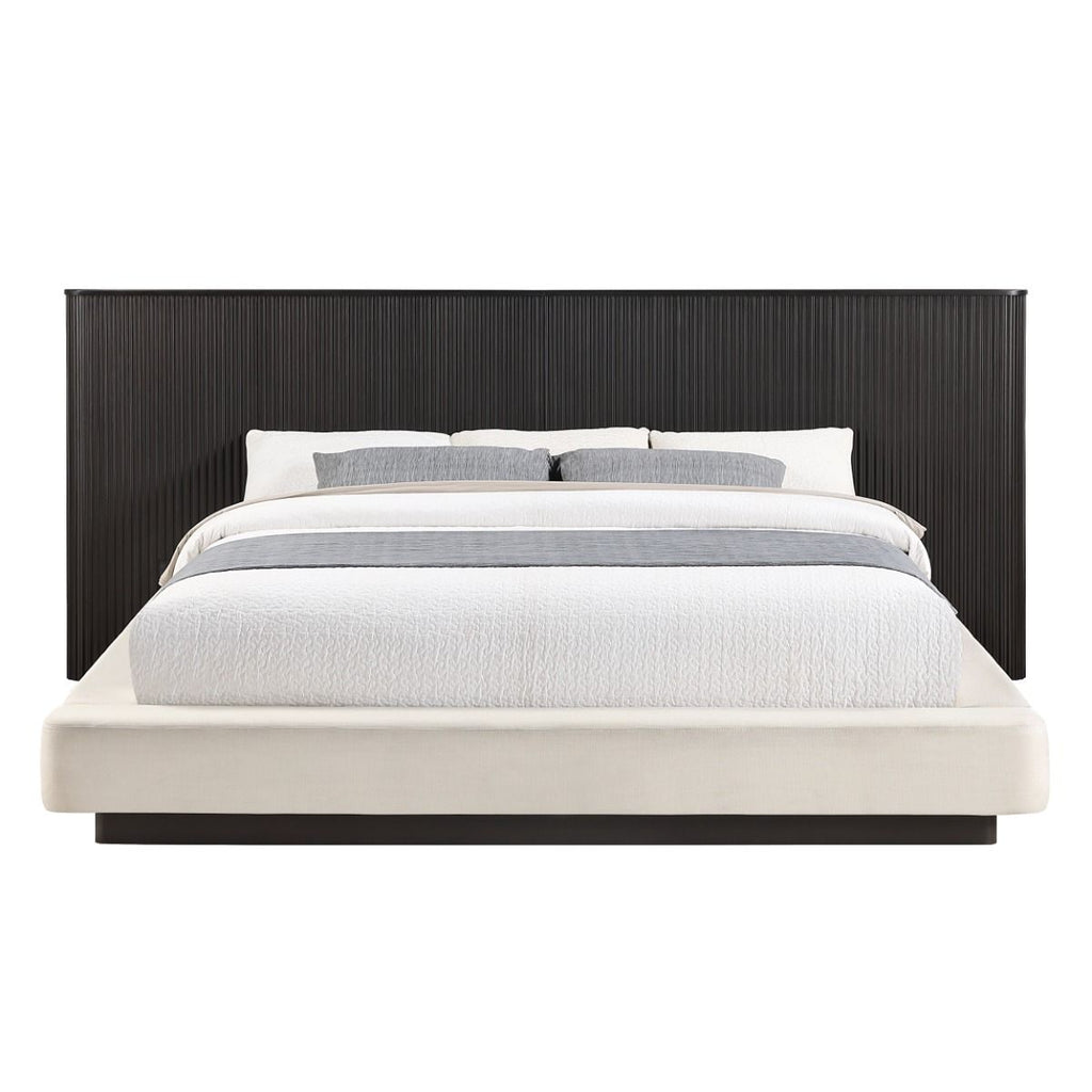 Clayten - Queen Bed - Beige / Espresso