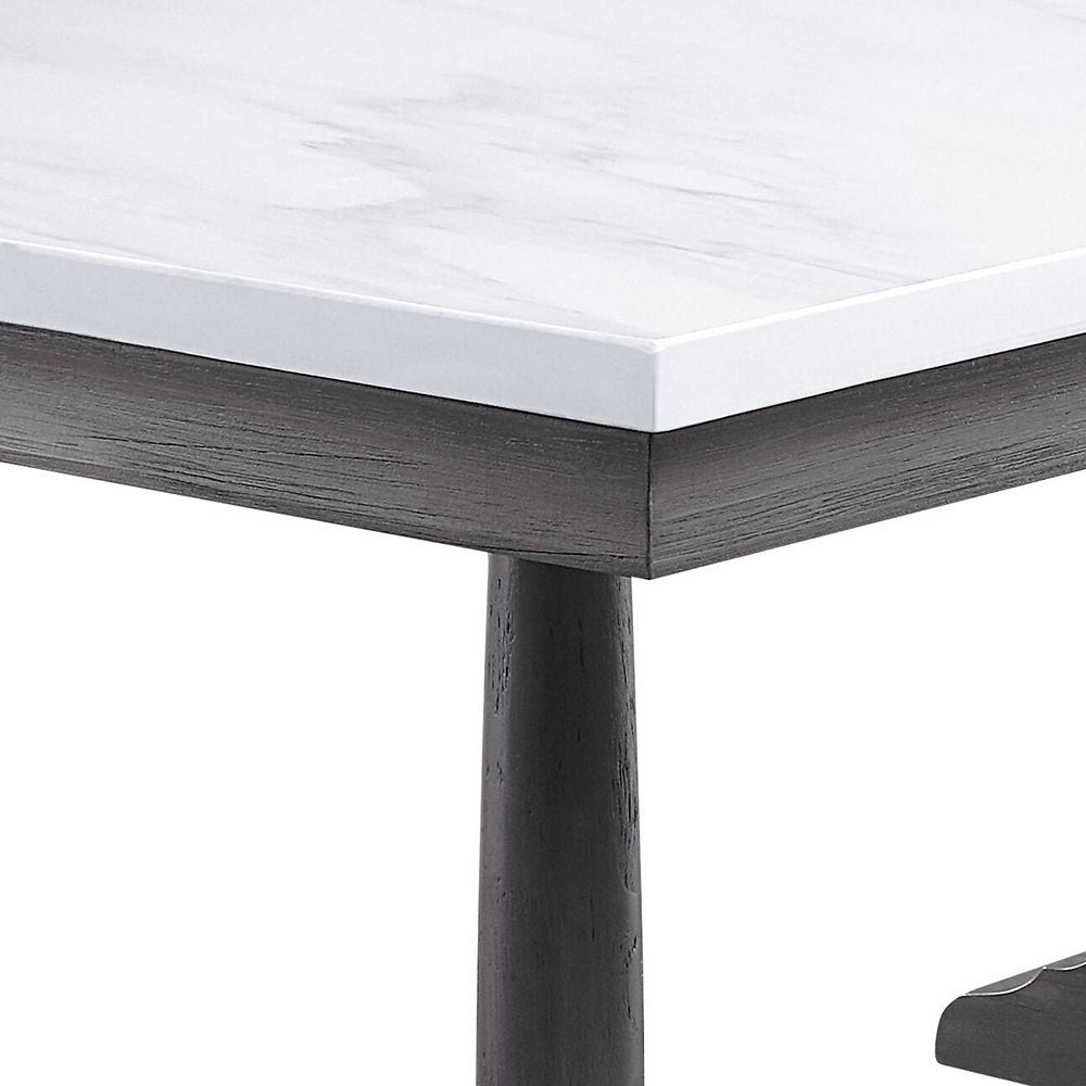 Yabeina - Dining Table - Marble Top Top & Gray Oak