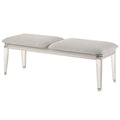 Laveda - Bench - Light Gray Boucle & Pearl White