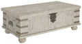 Carynhurst - Lift Top Cocktail Table - White Wash Gray